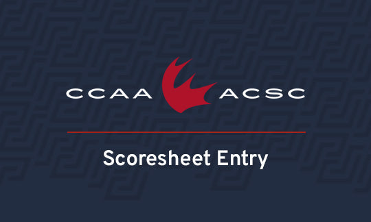 CCAA Scoresheet Entry